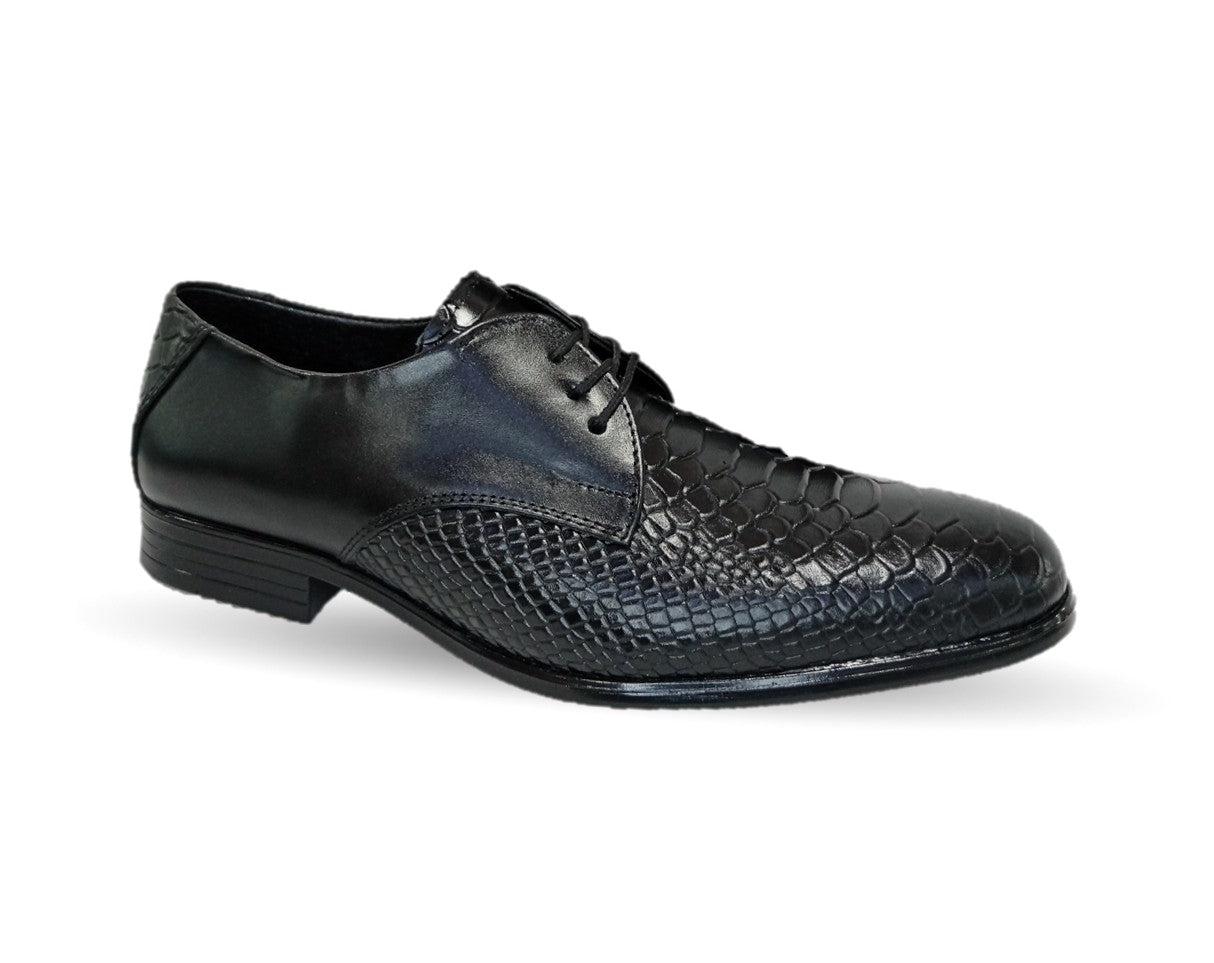 Zapato de Vestir de piel Viakentto 401 Negro para hombre