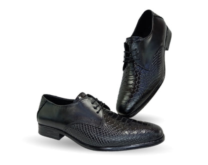 Zapato de Vestir de piel Viakentto 401 Negro para hombre