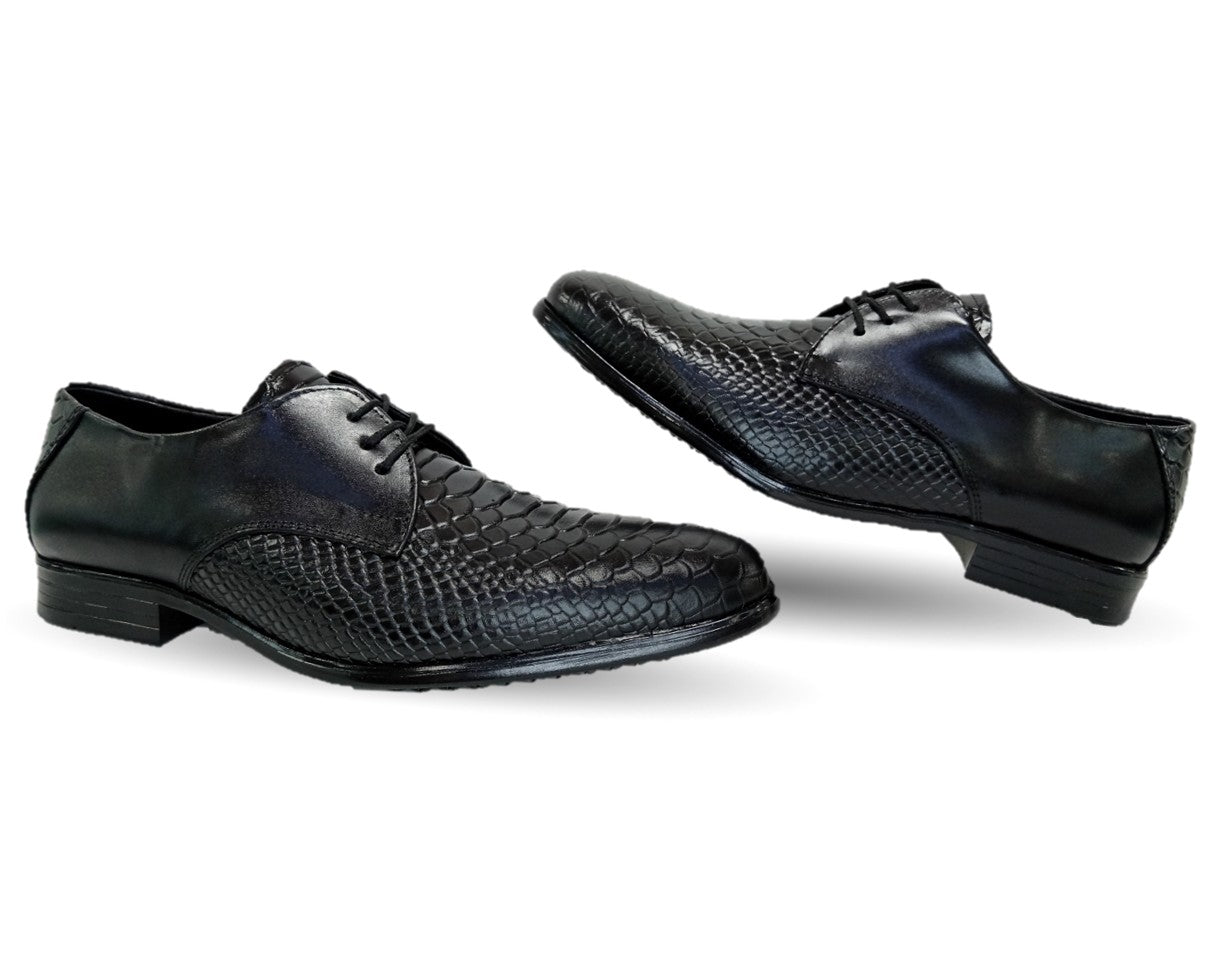 Zapato de Vestir de piel Viakentto 401 Negro para hombre