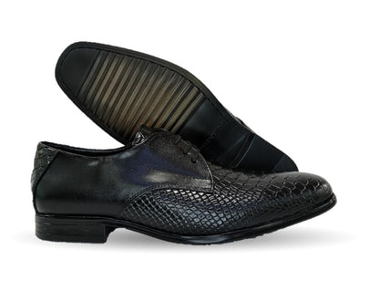 Zapato de Vestir de piel Viakentto 401 Negro para hombre