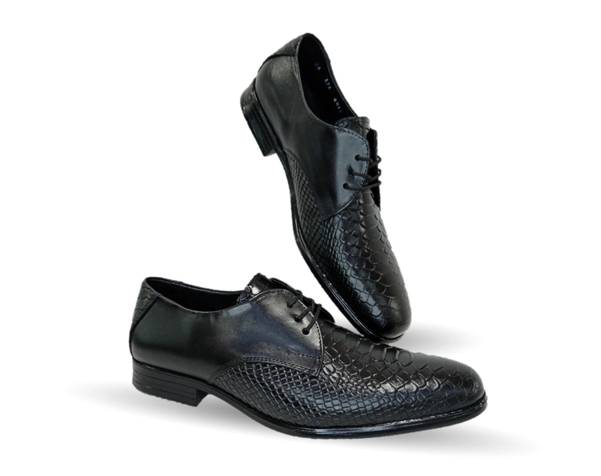 Zapato de Vestir de piel Viakentto 401 Negro para hombre