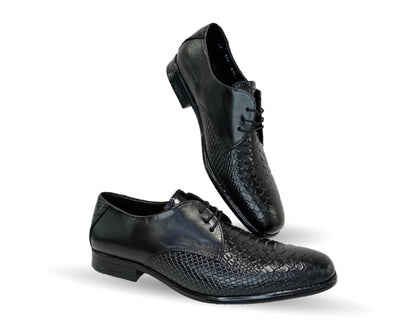 Zapato de Vestir de piel Viakentto 401 Negro para hombre