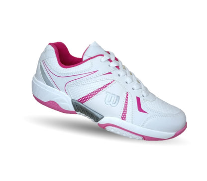 Tenis Deportivo Wilson 75 Blanco/Fiusha para mujer