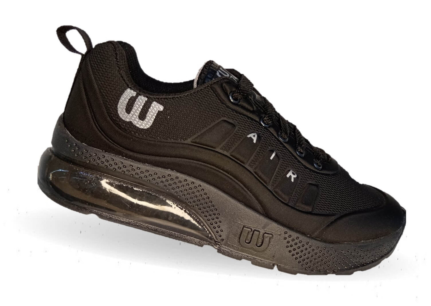 Tenis Deportivo Wisdom 1755 Negro/Plata Unisex para joven, mujer y hombre