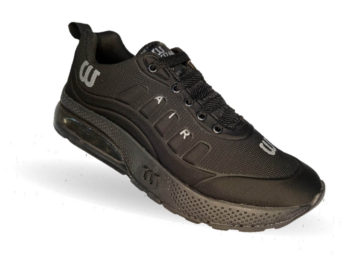 Tenis Deportivo Wisdom 1755 Negro/Plata Unisex para joven, mujer y hombre